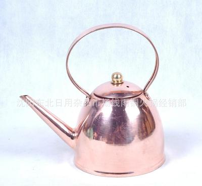 QYT-154钱雨养生紫铜茶壶 以匠心工艺，品茗中养生之道